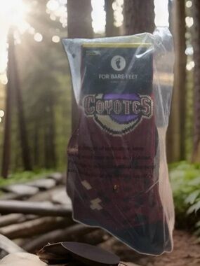 For Bare Feet Maroon Purple Coyotes Socks in size Large. Official NHL.Black/Red.